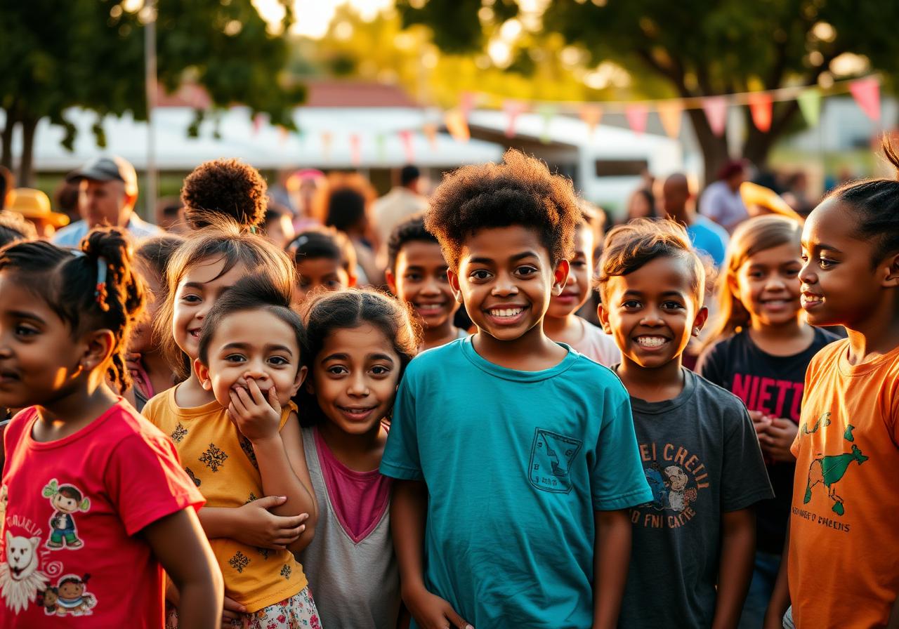 Community gathering with youth and families